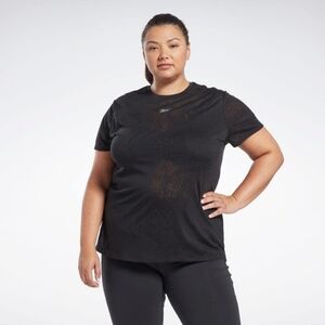 NWT Reebok Plus Size Burnout Training Shirt Black 2x 3x
